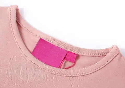 Tricou de copii cu mâneci lungi, roz deschis, 104 - 3/5