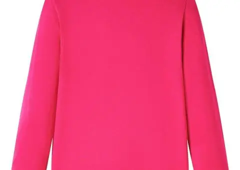 Tricou pentru copii cu mâneci lungi, roz aprins, 104 - 2/5