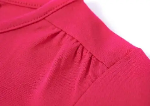 Tricou pentru copii cu mâneci lungi, roz aprins, 104 - 5/5