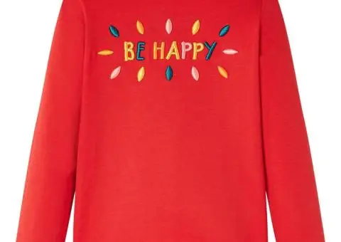 Tricou pentru copii cu mâneci lungi, roșu, 140 - 1/5