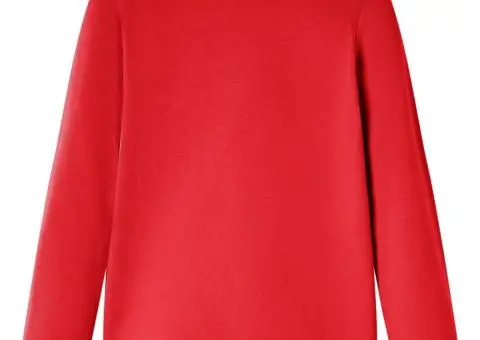 Tricou pentru copii cu mâneci lungi, roșu, 140 - 2/5