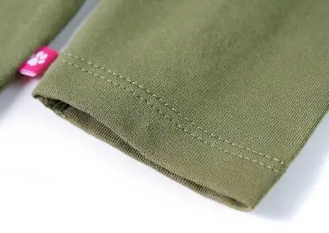 Tricou pentru copii cu mâneci lungi, kaki, 116 - 5/5