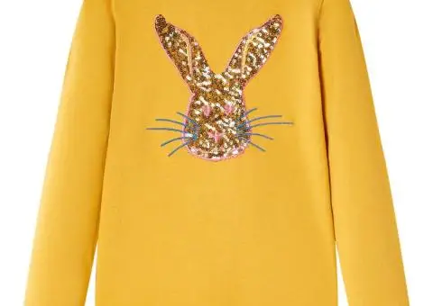 Tricou pentru copii cu mâneci lungi, ocru, 104 - 1/5