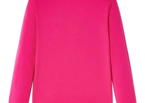 Tricou pentru copii cu mâneci lungi, roz aprins, 116 - 2/5