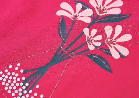 Tricou pentru copii cu mâneci lungi, roz aprins, 116 - 5/5