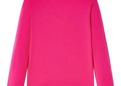 Tricou pentru copii cu mâneci lungi, roz aprins, 92 - 2/5