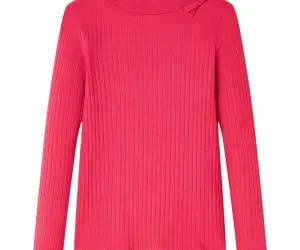 Tricou pentru copii cu mâneci lungi, roz aprins, 104