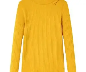 Tricou pentru copii cu mâneci lungi, ocru, 128