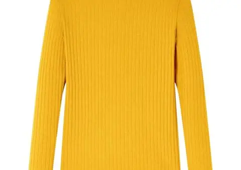 Tricou pentru copii cu mâneci lungi, ocru, 128 - 2/5