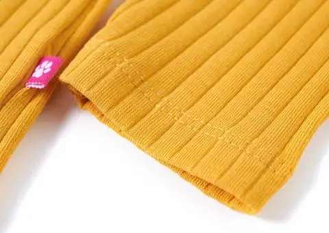 Tricou pentru copii cu mâneci lungi, ocru, 128 - 5/5