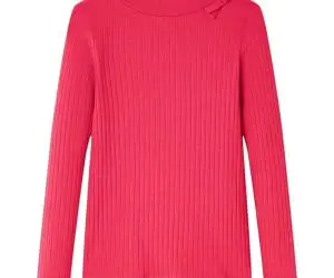 Tricou pentru copii cu mâneci lungi, roz aprins, 128