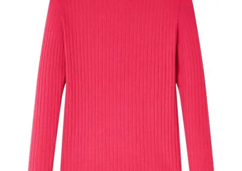 Tricou pentru copii cu mâneci lungi, roz aprins, 128 - 2/5