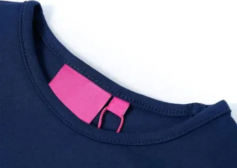 Tricou pentru copii cu mâneci lungi, bleumarin 128 - 3/5