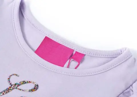 Tricou pentru copii cu mâneci lungi, lila, 92 - 3/5