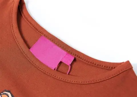 Tricou pentru copii cu mâneci lungi, coniac, 116 - 3/5