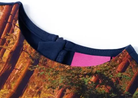 Rochie pentru copii cu mâneci lungi, bleumarin, 104 - 3/5