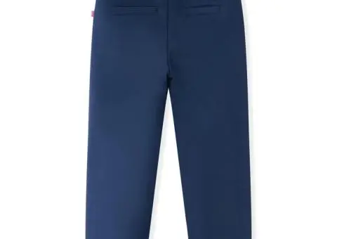 Pantaloni pentru copii cu ornamente negre, bleumarin, 104 - 2/5
