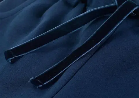 Pantaloni pentru copii cu ornamente negre, bleumarin, 104 - 4/5