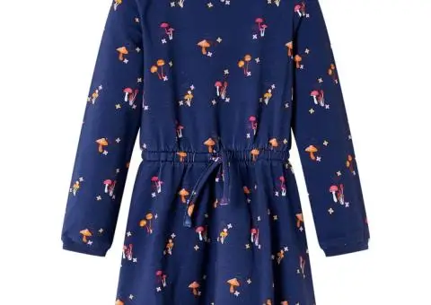 Rochie pentru copii, bleumarin, 128 - 1/5