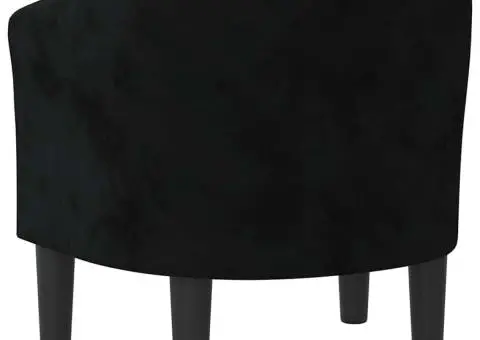 Fotoliu tip cuvă, negru, catifea - 5/5
