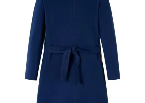 Rochie pentru copii cu mâneci lungi, bleumarin, 104 - 2/5