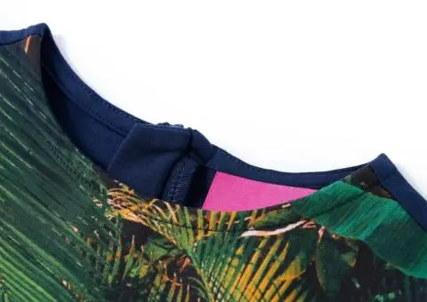 Rochie pentru copii cu mâneci lungi, bleumarin, 104 - 3/5