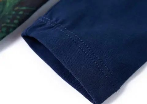 Rochie pentru copii cu mâneci lungi, bleumarin, 104 - 5/5