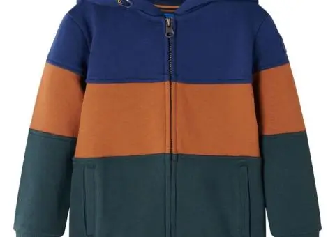 Hanorac cu glugă pentru copii, cu fermoar, 104 - 1/5