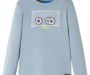 Tricou copii mâneci lungi,, albastru deschis, 128