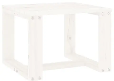 Măsuță laterală de grădină, alb, 40x38x28,5 cm, lemn masiv pin - 5/5