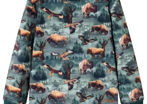 Bluzon pentru copii, verde închis, 104 - 1/5