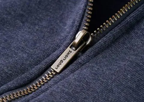 Hanorac pentru copii cu glugă și fermoar, albastru închis melanj, 92 - 5/5