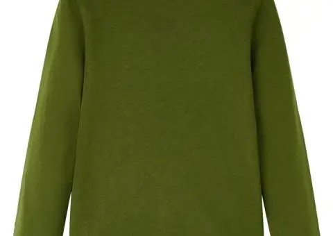 Tricou de copii cu mâneci lungi kaki închis 140 - 2/5