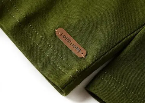 Tricou de copii cu mâneci lungi kaki închis 140 - 5/5