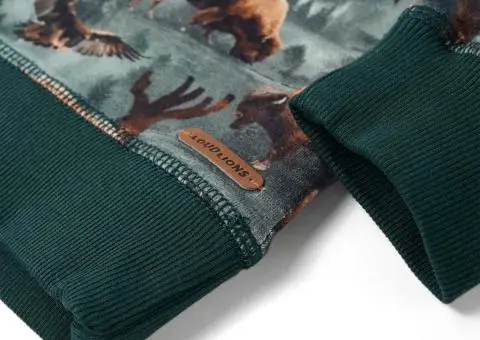 Bluzon pentru copii, verde închis, 128 - 5/5