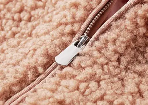 Jachetă cu glugă pentru copii, blană artificială, coniac, 92 - 4/5