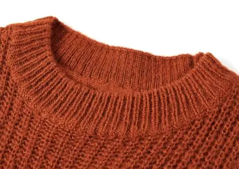 Vestă pulover pentru copii tricotată, coniac, 104 - 3/5