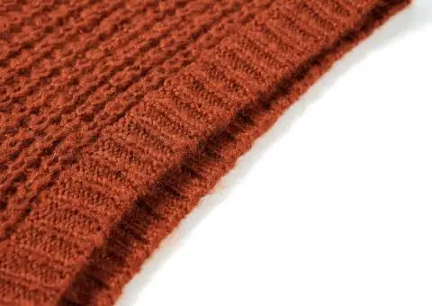 Vestă pulover pentru copii tricotată, coniac, 104 - 4/5