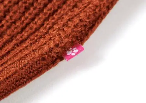 Vestă pulover pentru copii tricotată, coniac, 104 - 5/5