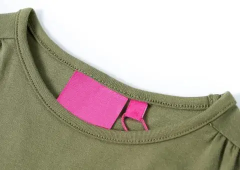 Tricou pentru copii cu mâneci lungi, kaki, 92 - 3/5