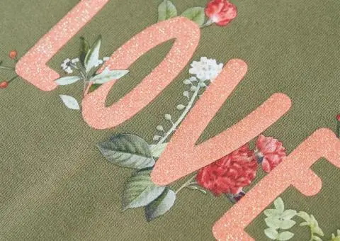 Tricou pentru copii cu mâneci lungi, kaki, 92 - 4/5