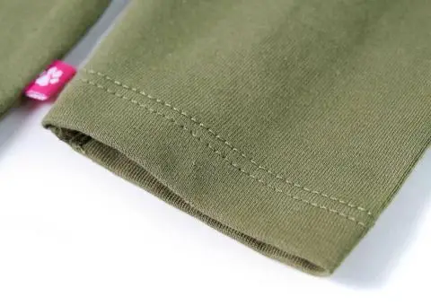 Tricou pentru copii cu mâneci lungi, kaki, 92 - 5/5