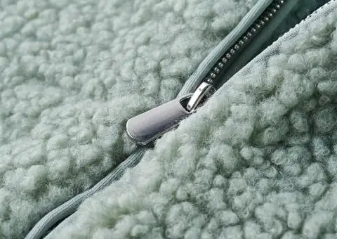 Jachetă cu glugă pentru copii blană artificială Teddy verde mentă 92 - 4/5