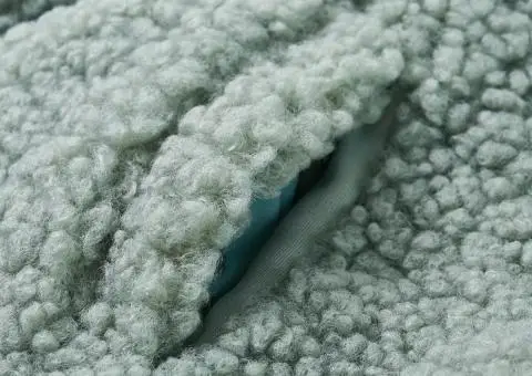 Jachetă cu glugă pentru copii blană artificială Teddy verde mentă 92 - 5/5