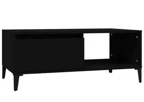 Măsuță de cafea, negru, 90x50x36,5 cm, lemn prelucrat - 2/5