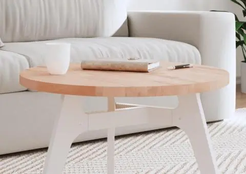 Blat de masă rotund, Ø60x2,5 cm, lemn masiv de fag - 1/5