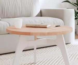 vidaXL Blat de masă rotund, Ø60x2,5 cm, lemn masiv de fag