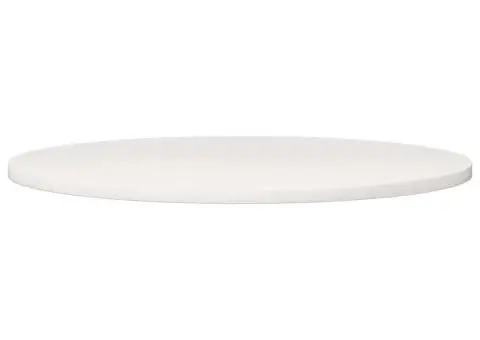 Blat de masă rotund, alb, Ø90x3 cm, lemn masiv de pin - 3/5