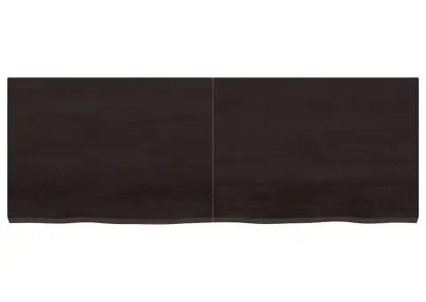 Raft de perete maro închis lemn masiv stejar tratat - 3/5