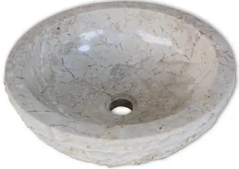 Chiuvetă, crem, 40 cm, marmură - 3/5